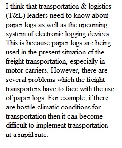 Week 2 Transportation Planning; Motor Carriers